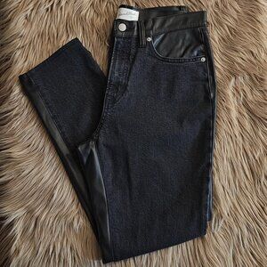 Women's Mid-Rise Faux Leather 80's Slim Jeans
